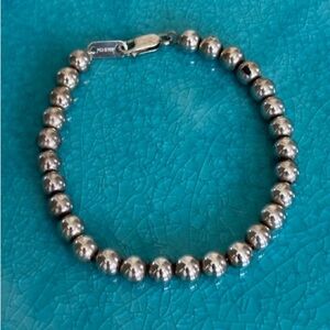 7 1/4” Sterling Silver Ball Bead Bracelet 6.2 MM
